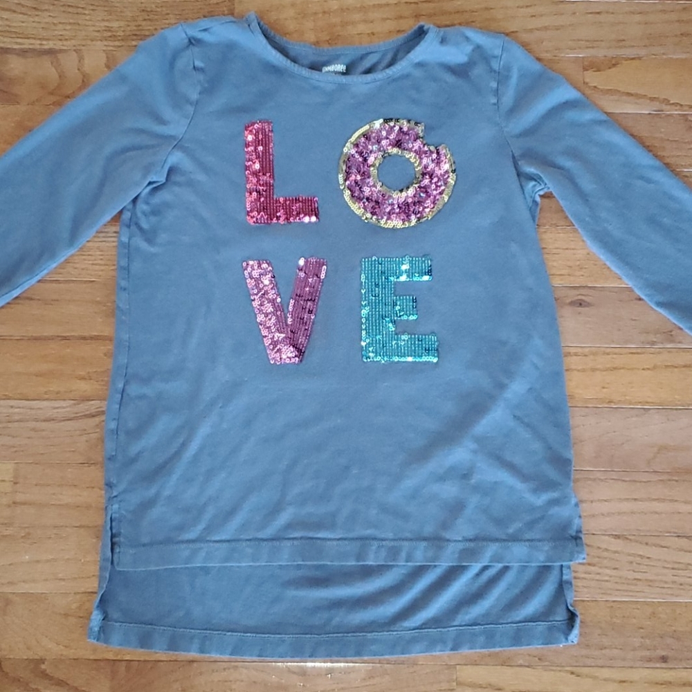 Girls 3/4 sleeve Gymboree LOVE top - Picture 3 of 4